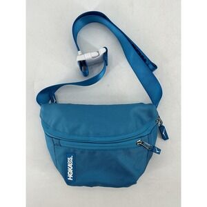 Hoka One One Blue Belt Bag Fanny Pack Adjustable Zip Pockets Hiking Travel